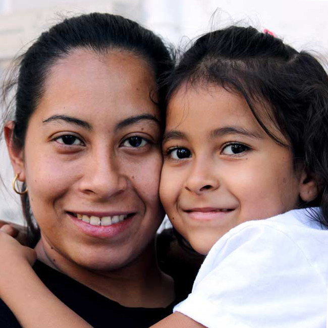 woman and daughter